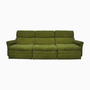 Modulares Sofa aus grünem Cord, 1970er, 3er Set