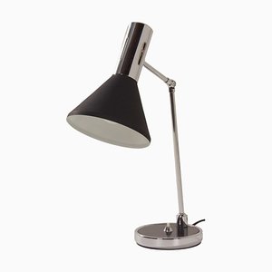 Lámpara de escritorio negra, Florence, años 60
