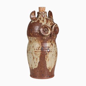 Bottiglia in ceramica smaltata di Dorte Visby, anni '70
