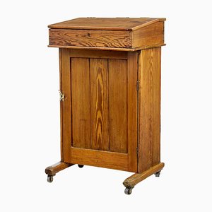 19th Century Tall Pine Lecture Writing Desk