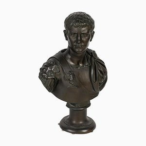 Escultura de bronce de Julio César del siglo XIX