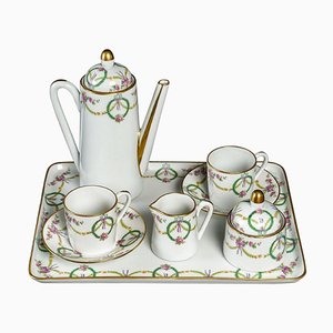Servizio da tè in porcellana di Limoge, XX secolo, set di 6