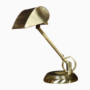 Bankier Schreibtischlampe aus Messing, 1920er