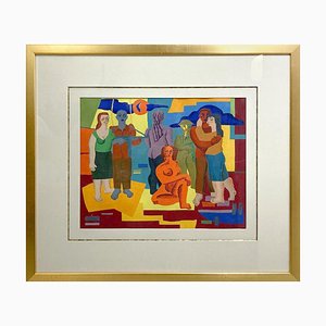 Leclère, Mid-Century Modern, 1960er, Aquarell