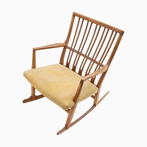 Mid-Century Ml-33 Rocking Chair attributed to Hans J. Wegner for A/S Mikael Laursen, 1950s