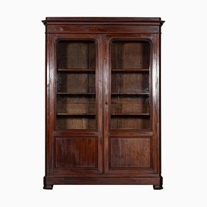 Large 19th Century English Glazed Mahogany & Oak Bookcase / Vitrine, 1870