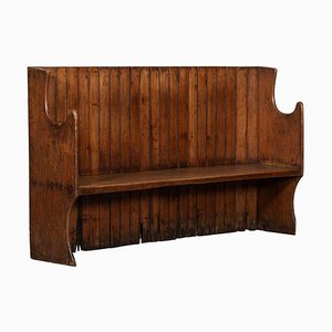 Large 19th Century English West Country Low Back Pine Settle, 1810