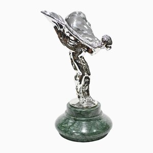Rolls Royce Flying Lady Statue in Silver Plate, 1920s