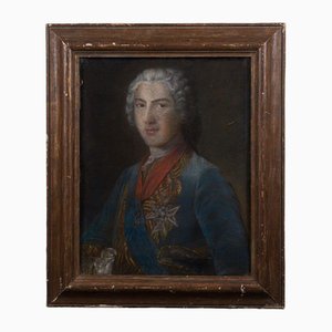 D'après M. Quentin De La Tour, Portrait de Louis Ferdinand de France, 18ème Siècle, Huile sur Toile