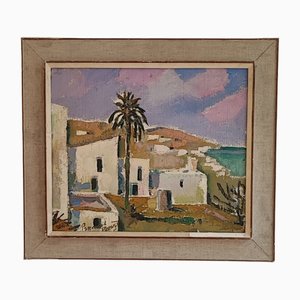 Percival Pernet, 1950s, Oil on Canvas and Wood, Framed