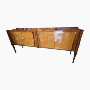 Mid-Century Modern Italian Hand-Carved Wood Sideboard by Pier Luigi Colli, 1950s