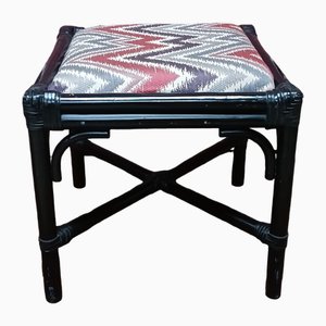 Rattan Stool with Woven Seat