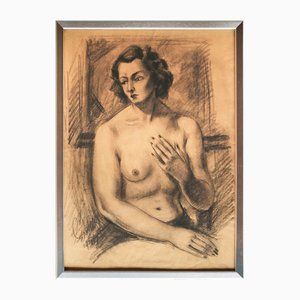 Giacomelli Ferruccio, Desnudo de mujer joven, 1954, Dibujo sobre papel