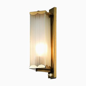 Swedish Wall Lamp in Brass and Glass, 1950s