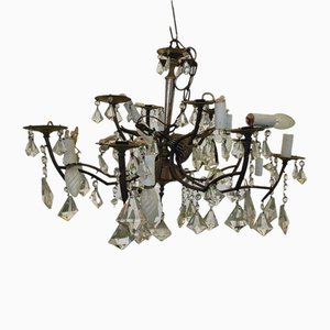Antique Crystal Chandelier, Early 20th Century