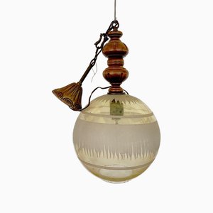 Vintage Ceiling Light in Glass, 1970s