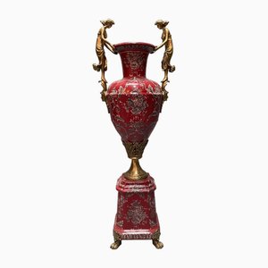 Grand Vase en Céramique et Bronze