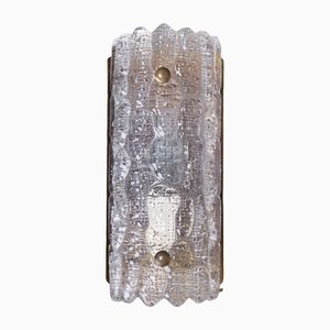 Vintage Pressed Glass Wall Lamp by Carl Fagerlund for Orrefors