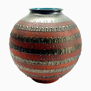 Vintage Ceramic Fat Lava Vase, W Germany, 1962