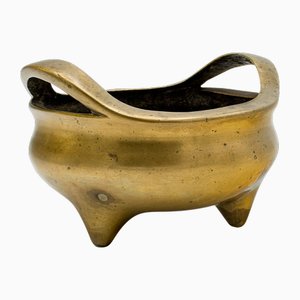 Quemador de incienso chino antiguo de bronce, 1850