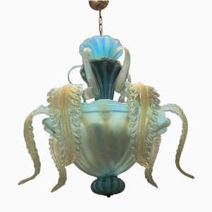 Lámpara colgante veneciana de cristal de Murano de Venini, años 60