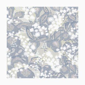 Panneau 72 Kō Geishi Natsukarekusa Karuru Gris par Ginette Caron et Moriyama pour Midsummer-Milano