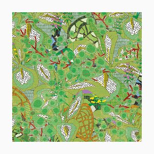 Pannello verde 72 Kō Geishi-Ayame di Ginette Caron e Masami Moriyama per Midsummer-Milano