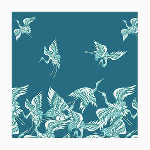 Revêtement Mural Aironi en Tissu Bleu par Chiara Mennini pour Midsummer-Milano