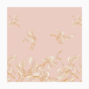 Aironi Pink Fabric Wall Covering by Chiara Mennini for Midsummer-Milano