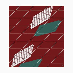 Pannello in tessuto Light Apparitions Brick Wall 3 di Franco Raggi per Midsummer Milan