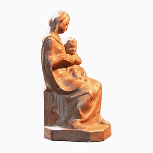 Figura italiana de la Virgen con el niño de Rigoli, década de 1800