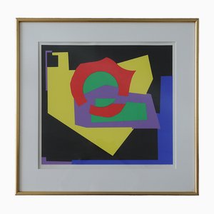 Aage Schmidt, Aage Schmidt, Komposition, Litografia a colori, 1987, Incorniciato, 1987, Litografia