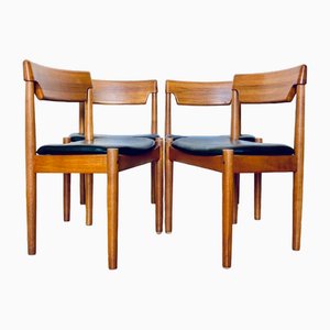 Teak Chairs attributed to Grete Jalk for Glostrup, Denmark, 1960s, Set of 4