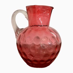 Victorian Cranberry Glass Jug, 1880s