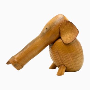 Mid-Century Danish Carved Baby Elephant, 1960s