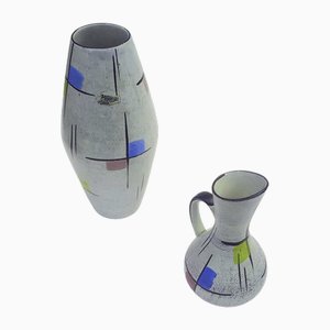 Vases par Bodo Mans pour Bay Keramik, 1950s, Set de 2