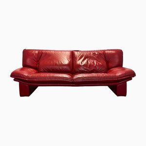3-Seater Leather Sofa by Nicoletti Salotti, 1980s