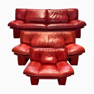 3-Sitzer Sofa, 2-Sitzer Sofa & Sessel von Nicoletti Salotti, 1980er, 3er Set