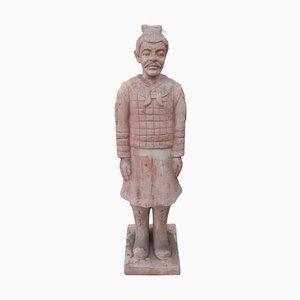 Statue de Jardin Xian Warrior en Terre Cuite, 1800s