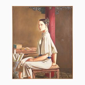 Chen Yun Wang, Frau vor Säule