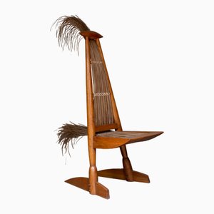 Brauner Skulpturaler Vintage Stuhl