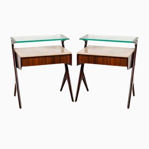 Italian Rosewood Side Tables by Vittorio Dassi, 1950s, Set of 2