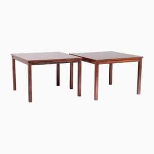 Mid-Century Modern Danish Rosewood Square Coffee Tables, 1960s, Set of 2