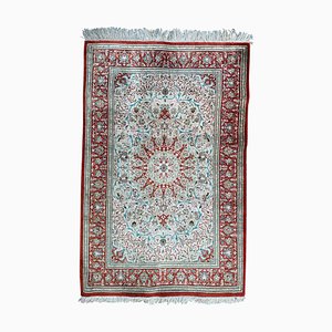 Petit Tapis Qom Vintage en Soie, 2000s