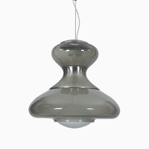 Large Italian Metal and Murano Glass Pendant Light from Vistosi, 1960s
