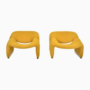 Groovy M-Chairs by Pierre Paulin for Artifort, 1970s, Set of 2