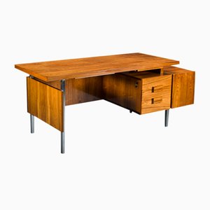 Mid-Century Rosewood Desk with Chrome Details, 1960s