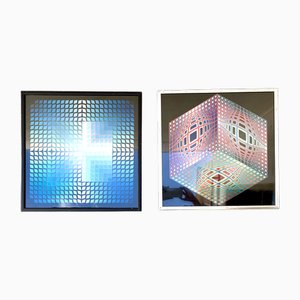Victor Vasarely, Compositions, 1970s, Lithographs, Set of 2