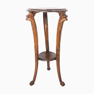 French Beech & Chestnut Side Table, 19th Century