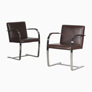 Brno Chairs by Ludwig Mies Van Der Rohe, Italy, 1970s, Set of 2